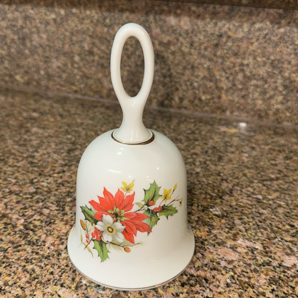 Vintage Sadler Christmas Dinner Bell 6” H